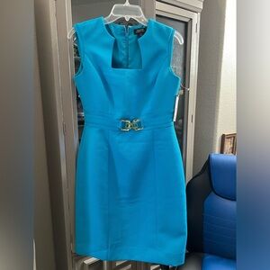 Tahari blue dress! Can be semi formal or formal/ wedding g guest dress